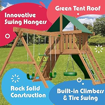 その他 Creative Playthings Wood Acrobats Creative Playthings Swing Set - Lexington Premium Pack #8